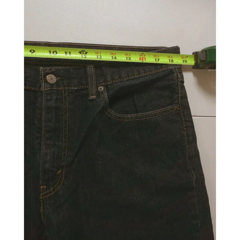 Levi's 559 Jeans Mens 36x32 Dark Wash Relaxed Straight Baggy Y2K Blue Denim